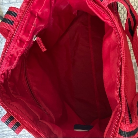 NAUTICA Red Large Canvas Tote Travel Overnight Bag - Picture 6 of 7